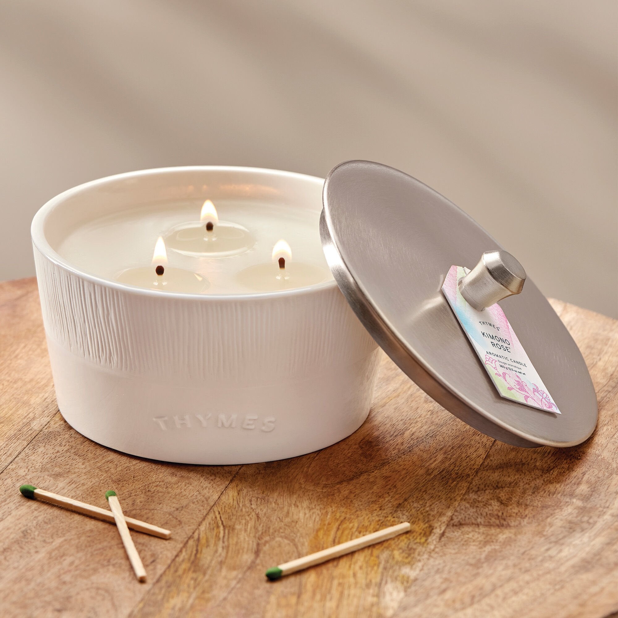 Alternative view of Kimono Rose Statement 3-Wick Candle