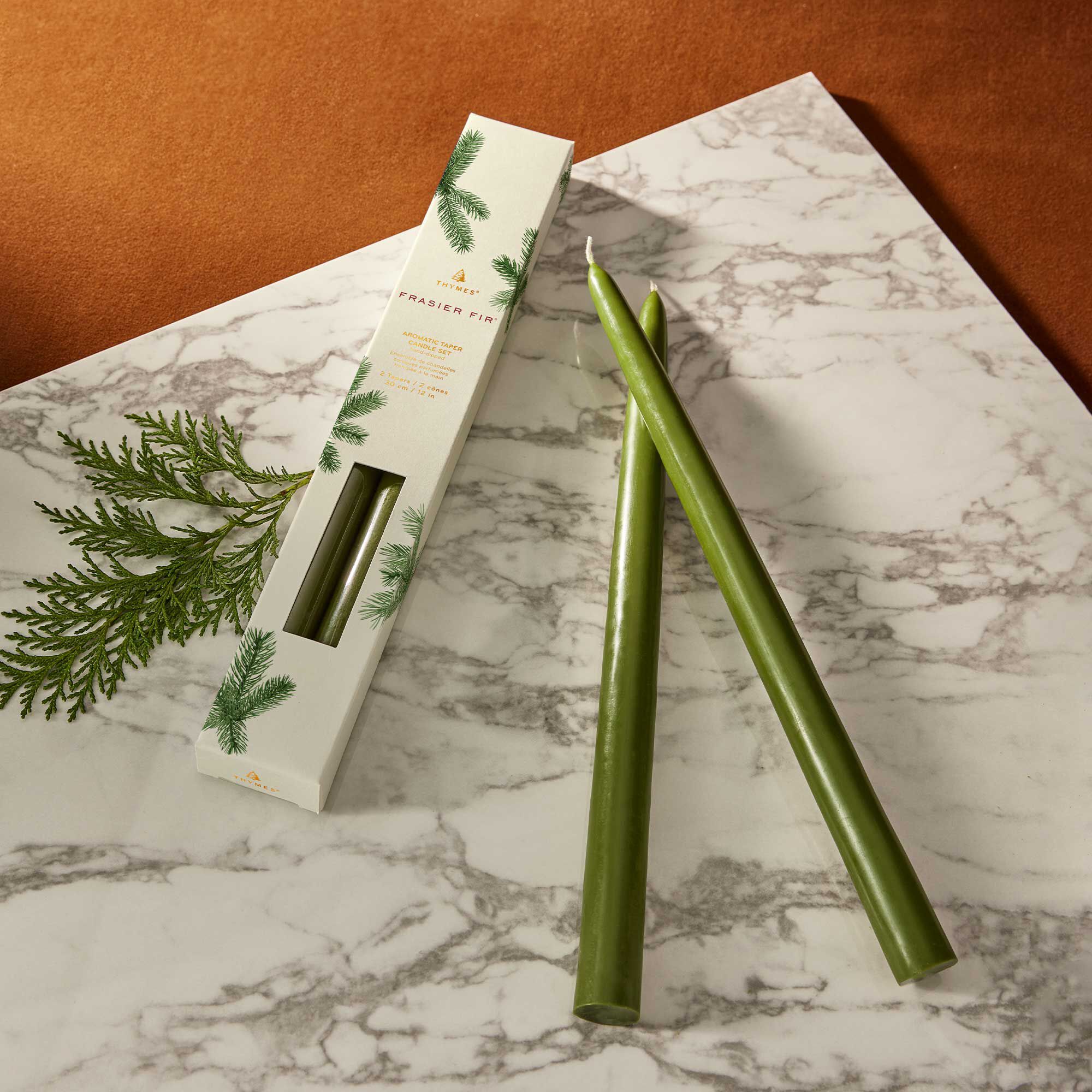 Alternative view of Frasier Fir 12" Taper Candle Set