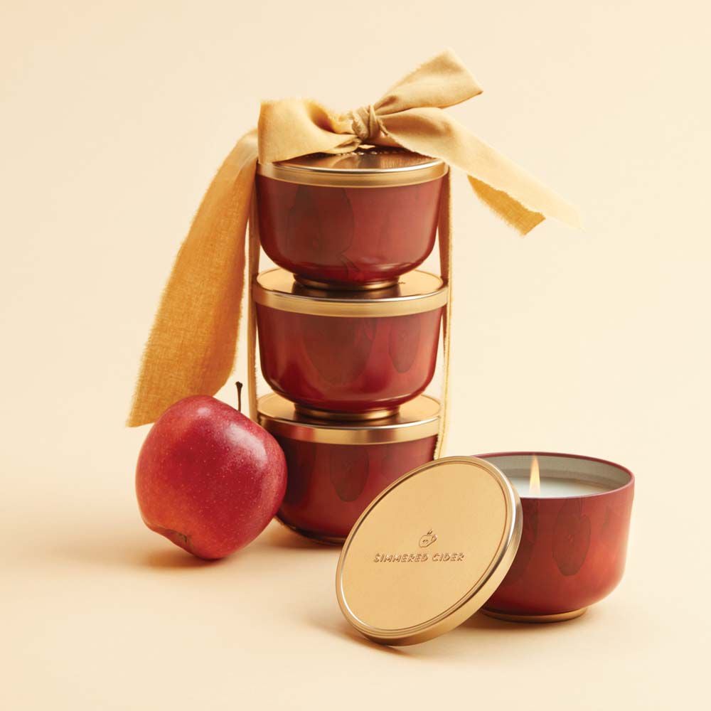Alternative view of Simmered Cider Candle Tin with Gold Lid